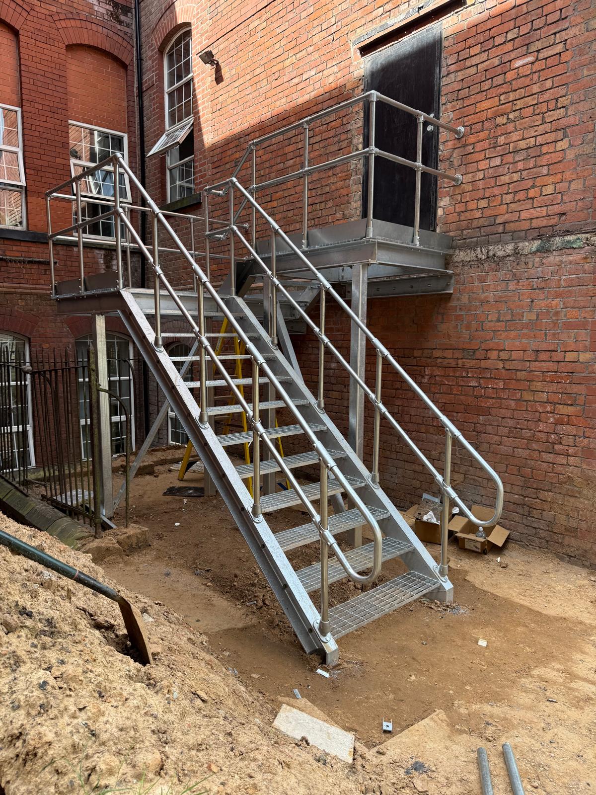 New Galvanised Fire Escape at St George’s Hall, Wigan